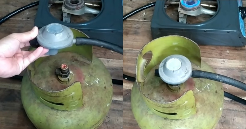 Bukan diselipi karet ban bekas, ini trik atasi tabung gas bocor pakai tambahan 1 alat sederhana