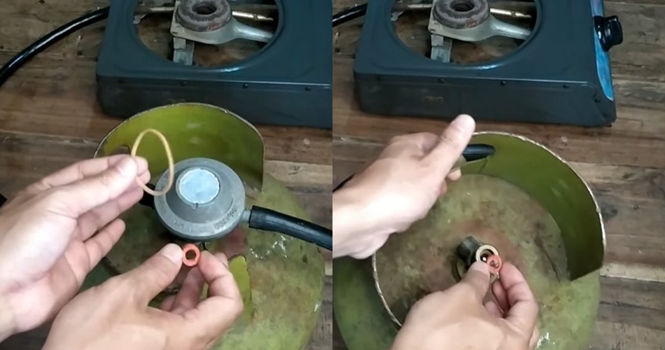 Bukan diselipi karet ban bekas, ini trik atasi tabung gas bocor pakai tambahan 1 alat sederhana
