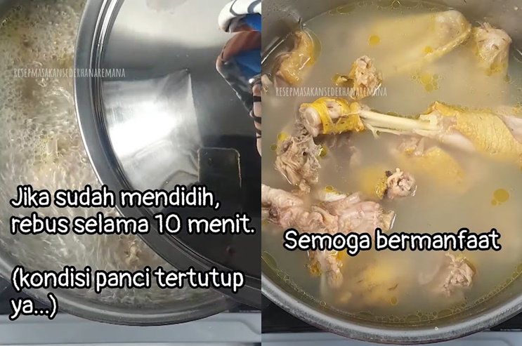 Cuma 15 menit, begini trik merebus daging ayam kampung agar cepat empuk tanpa presto