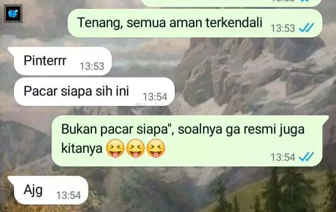 Chat lucu insecure sama dengan pasangan Berbagai sumber Chat lucu insecure sama dengan pasangan Berbagai sumber