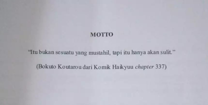 Potret kocak halaman motto skripsi Berbagai sumber