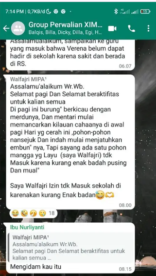 Chat lucu minta izin tidak masuk sekolah dari berbagai sumber Chat lucu minta izin tidak masuk sekolah dari berbagai sumber