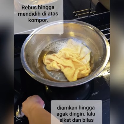Trik cuci lap dapur kotor dan berminyak agar bersih kesat, ampuh tanpa sitrun