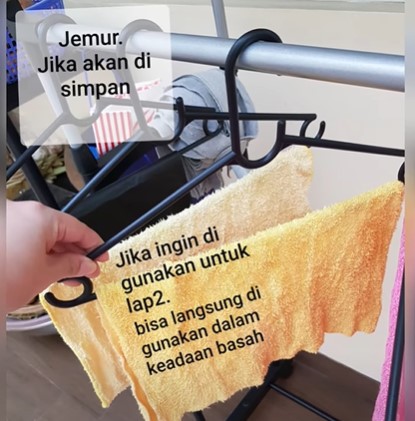 Trik cuci lap dapur kotor dan berminyak agar bersih kesat, ampuh tanpa sitrun