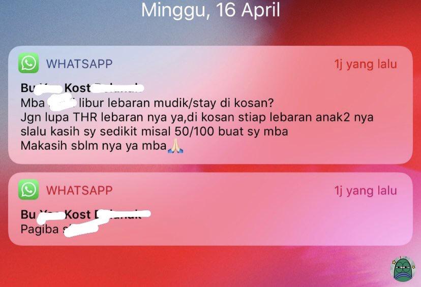 Chat lucu minta THR saat Lebaran © X Chat lucu minta THR saat Lebaran © X