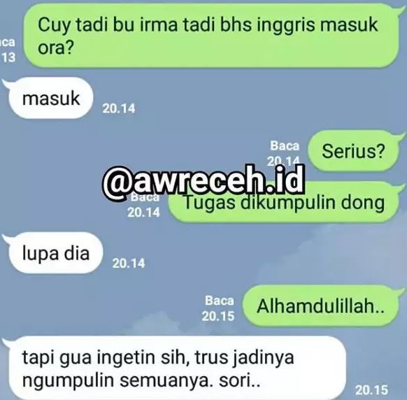 Chat lucu ngajak bercanda pacar Berbagai sumber