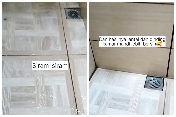 Tak perlu disikat, cara wanita bersihkan kerak keramik kamar mandi ini cuma tambah 1 bahan dapur