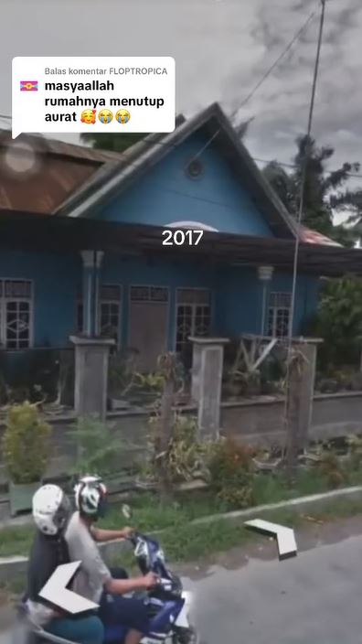 potret rumah unik ditutupi kelambu TikTok