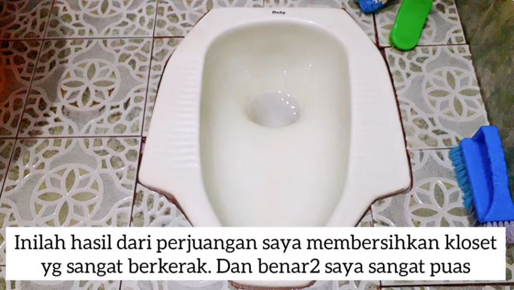 Bukan pakai sabun cuci piring, ini trik bersihkan kerak hitam di kloset pakai tambahan 2 bahan dapur