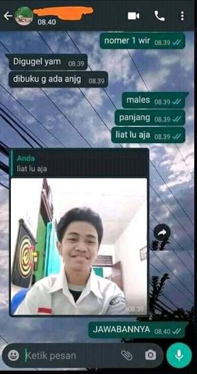 Chat lucu ketika teman minta contekan Berbagai sumber Chat lucu ketika teman minta contekan Berbagai sumber
