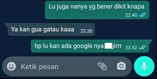 Chat lucu ketika teman minta contekan Berbagai sumber