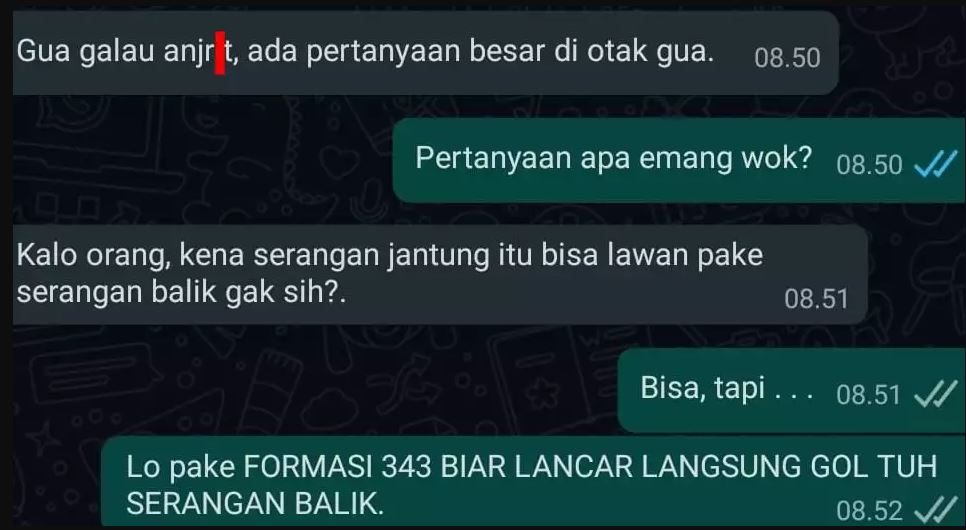 Chat lucu pertanyaan nggak jelas Berbagai sumber