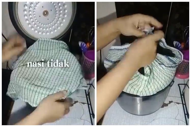 Tanpa bahan tambahan, ini trik menanak nasi agar tidak bau dan cepat basi cuma pakai 1 alat sederhana