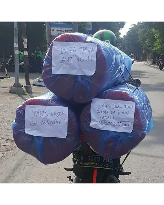 ojol bawa barang besar nyeleneh berbagai sumber