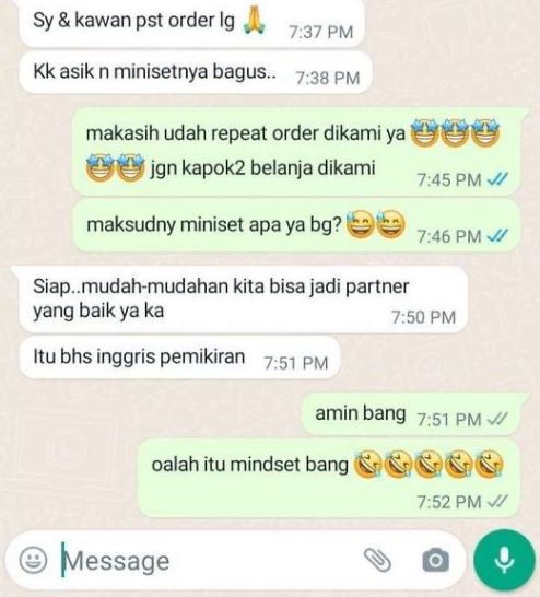 chat lucu salah paham pas lagi tawar barang Berbagai sumber