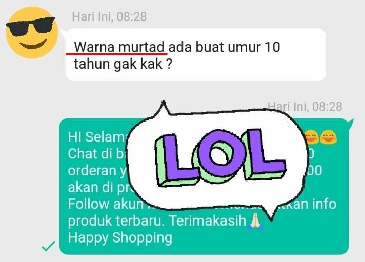 chat lucu salah paham pas lagi tawar barang Berbagai sumber