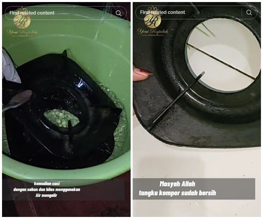 Tanpa direndam air panas, ini trik bersihkan tungku kompor berkerak tebal cuma dengan 2 bahan dapur
