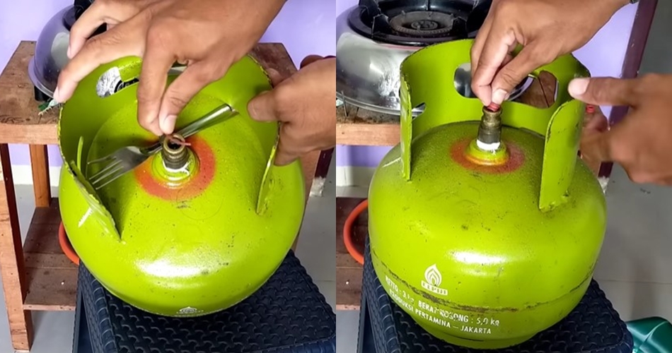 Bukan ditambah potongan sandal bekas, ini trik hentikan gas elpiji bocor pakai 1 alat sederhana
