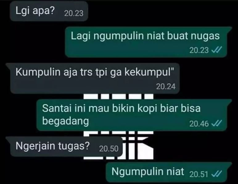 Chat lucu dengan teman nggak nyambung Berbagai sumber