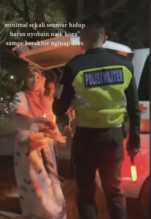 naik kora-kora masuk rs © TikTok