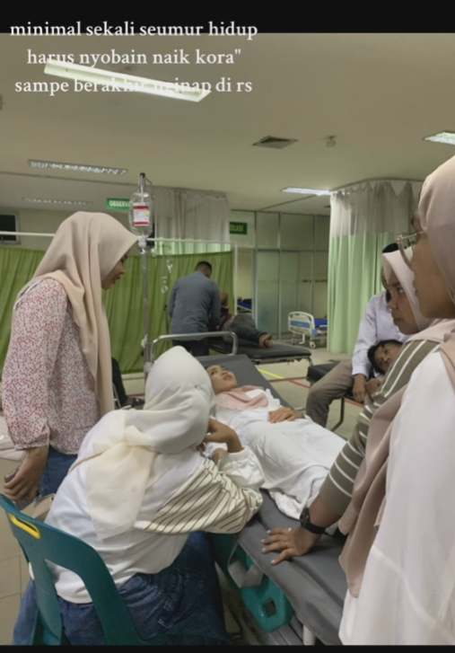 naik kora-kora masuk rs © TikTok