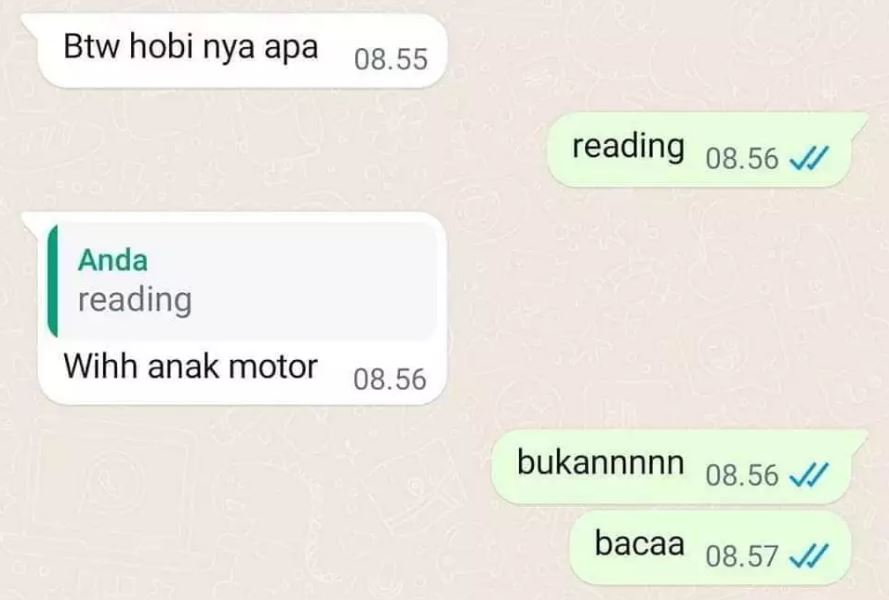 Chat lucu orang nggak bisa bahasa Inggris Berbagai sumber