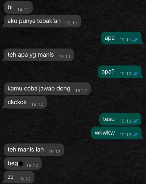 chat lucu pasangan absurd Berbagai sumber