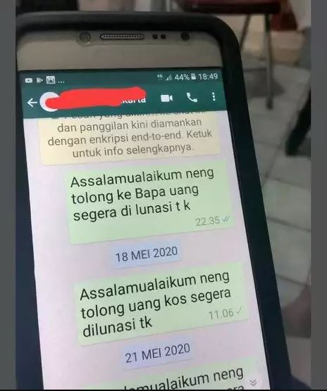 Chat lucu pemilik kos nagih uang ke penghuni © X Chat lucu pemilik kos nagih uang ke penghuni © X