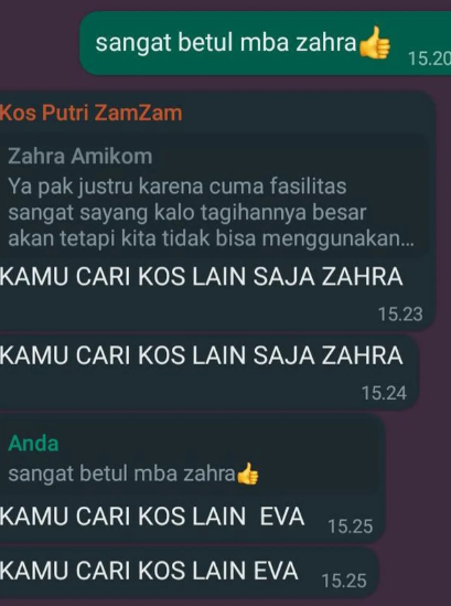 Chat lucu pemilik kos nagih uang ke penghuni © X Chat lucu pemilik kos nagih uang ke penghuni © X