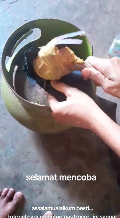 Bukan ditambah potongan karet gelang, ini trik mudah hentikan gas elpiji bocor pakai 2 alat sederhana