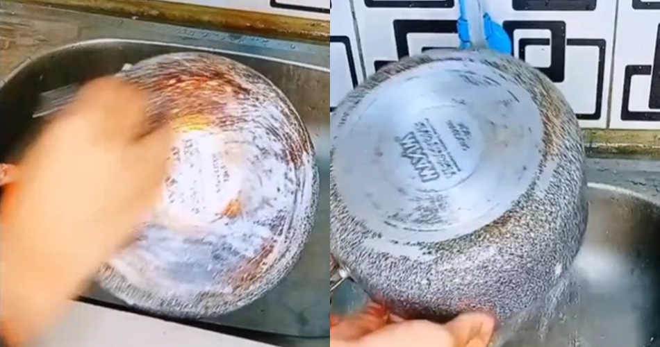 Tanpa diampelas, trik emak-emak bersihkan kerak gosong di pantat panci ini cukup tambah 3 bahan dapur