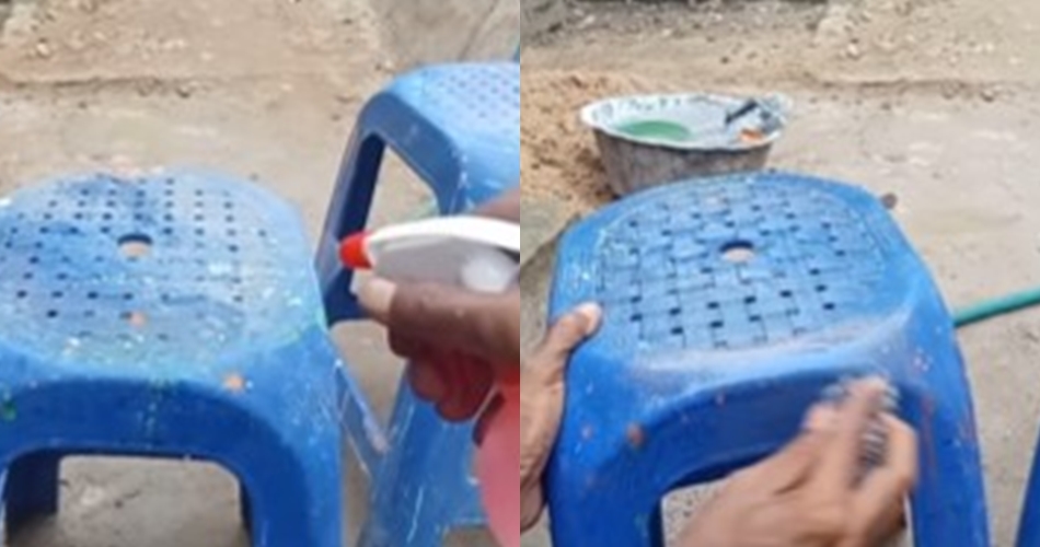 Tanpa diolesi thinner, ini trik bersihkan noda cat pada kursi cuma mengandalkan 2 bahan dapur