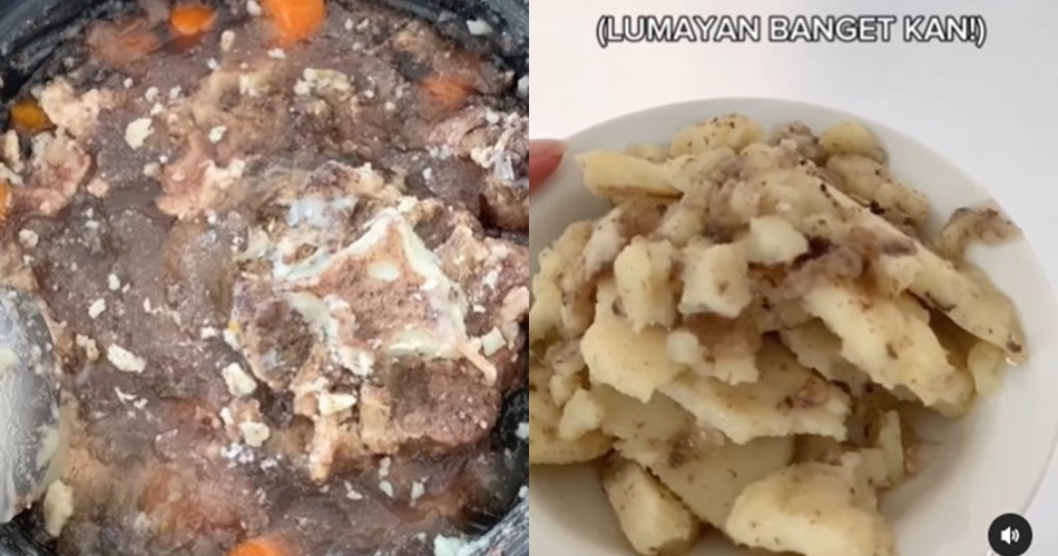 Nggak mengurangi rasanya, emak-emak ini punya trik hilangkan lemak pada sop buntut agar minim kalori