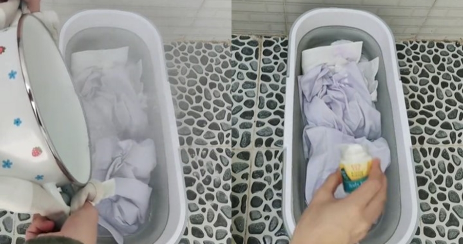 Bukan diberi cairan pemutih, ini cara bersihkan noda hitam di kerah baju cukup tambah 1 bahan dapur