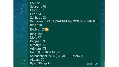 chat lucu nanya nilai berbagai sumber