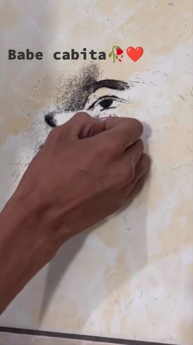 tukang cukur lukis potret mendiang Babe Cabita TikTok
