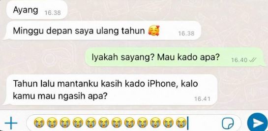 Chat lucu pacar minta hadiah Berbagai sumber Chat lucu pacar minta hadiah Berbagai sumber