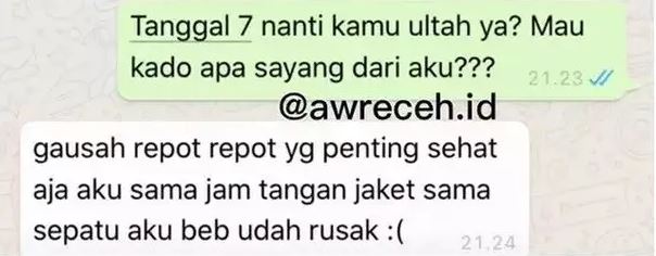 Chat lucu pacar minta hadiah Berbagai sumber Chat lucu pacar minta hadiah Berbagai sumber