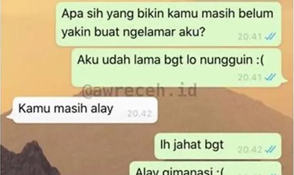 Chat lucu pacar terlalu jujur Berbagai sumber