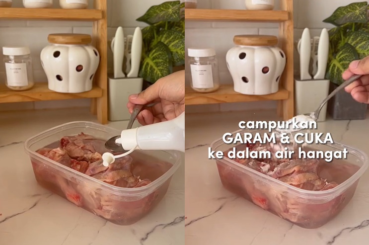 Cuma butuh 7 menit, ini trik cepat mencairkan daging ayam beku dari freezer cuma pakai 2 bahan dapur