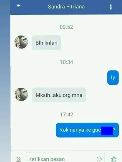 Chat lucu ngajak kenalan responnya nggak enak 1cak.com