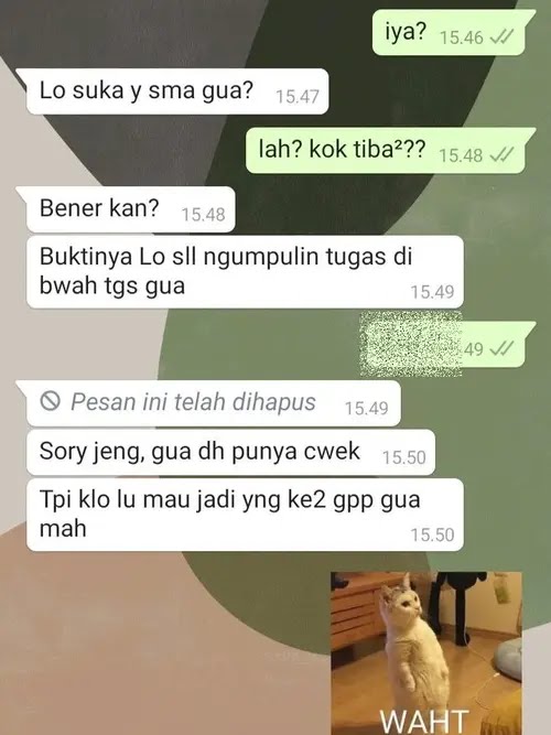 chat lucu orang kegeeran berbagai sumber