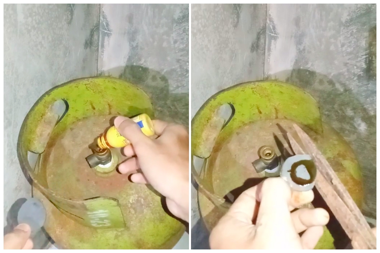 Bukan ditambal karet, pria ini tunjukkan cara mengatasi tabung gas bocor cuma pakai 1 jenis sampah