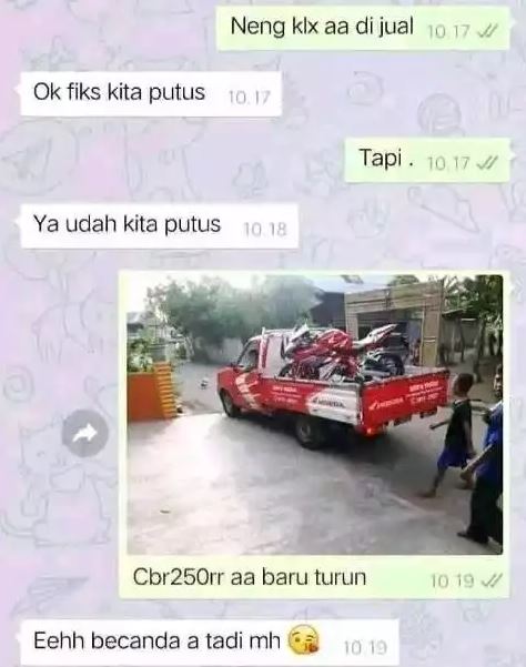 Chat lucu lelahnya hati hadapi pacar matre Berbagai sumber