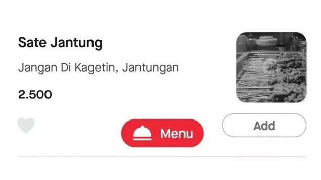 Potret kocak menu nyeleneh di aplikasi ojek online Berbagai sumber