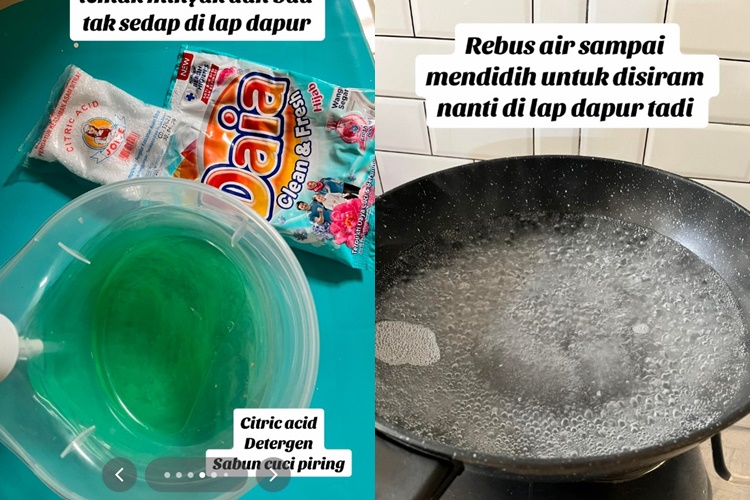 Tak perlu baking soda, ini trik mencuci lap dapur berminyak pakai tambahan 1 bahan dapur