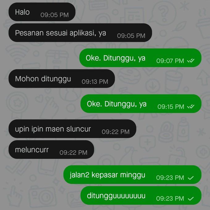 Chat lucu driver ojek online dari berbagai sumber
