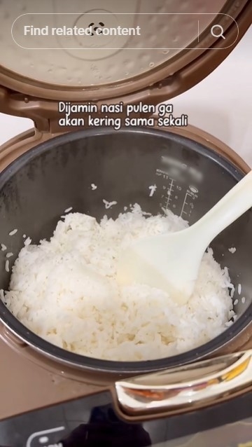 Tak diberi jeruk nipis, ini trik agar nasi tak kering meski seharian di magic com modal 1 bahan dapur