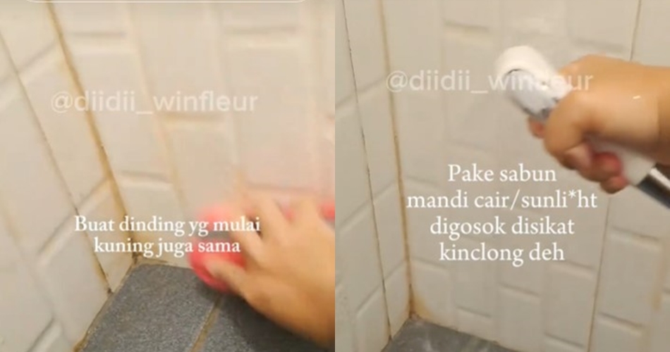 Tak diolesi sitrun, trik emak-emak basmi noda kuning keramik kamar mandi ini cukup pakai 1 bahan dapur
