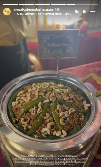 9 Hidangan di pernikahan Putri D'Academy, komplet khas masakan India dan Timur Tengah